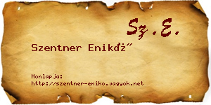 Szentner Enikő névjegykártya